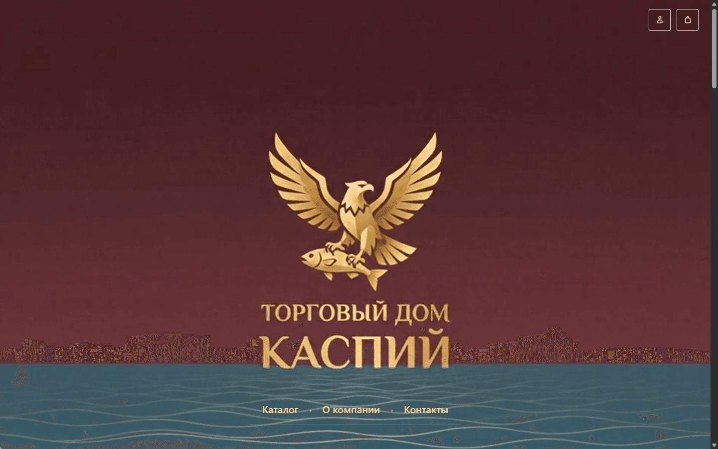 Главная страница интернет-магазина Торгового дома Каспий